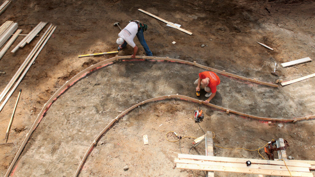 plywood curved concrete forms